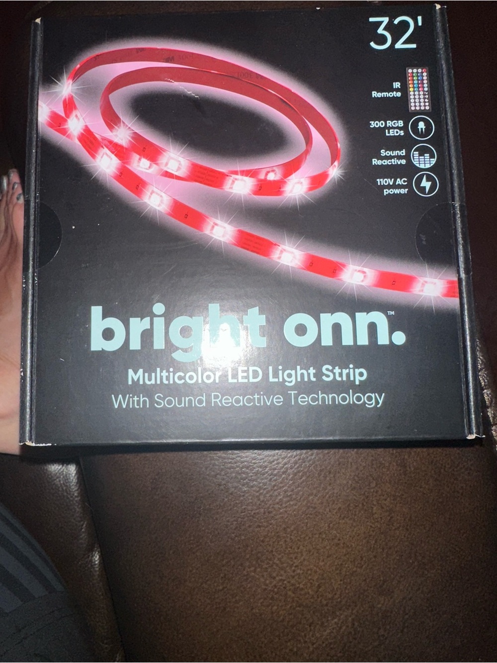 bright onn. Multicolor LED Light Strip - Red